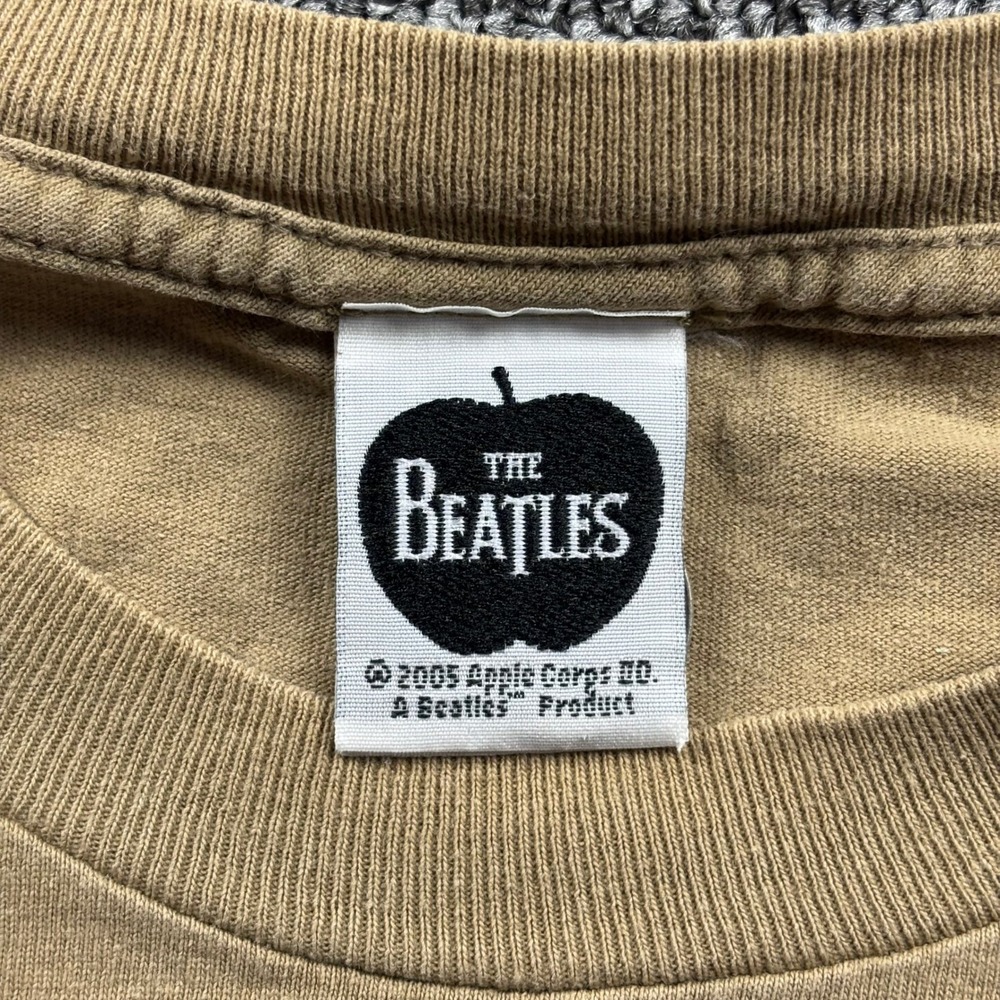 Vintage 2005 The Beatles Band Tee Graphic Brown T-Shirt Size Large - Picture 3 of 7